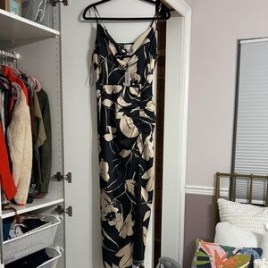Milly Black and Cream Floral Dress